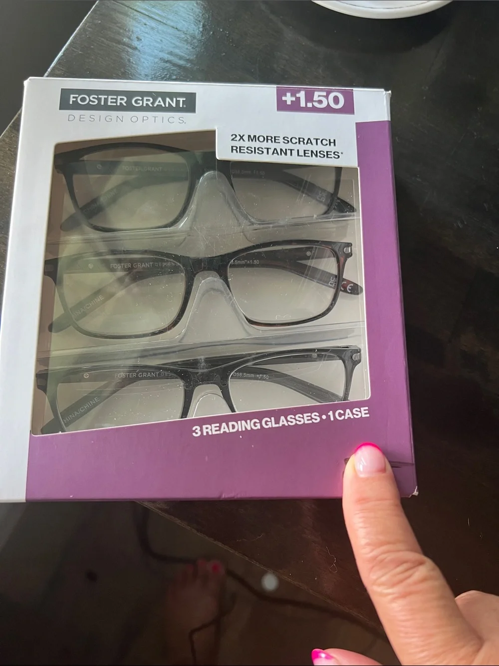 Foster Grant 3-Pack Reading Glasses (+1.50)